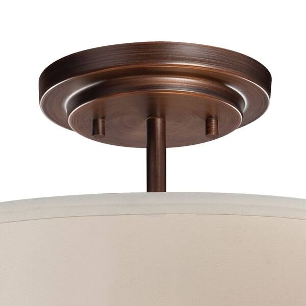 City Club Dark Brushed Bronze Painted 3 Light Semi Flush City Club Dark Brushed Bronze