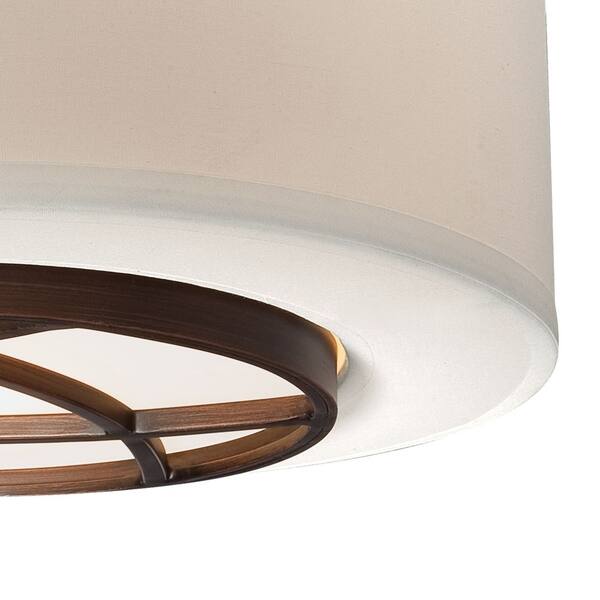 City Club Dark Brushed Bronze Painted 3 Light Semi Flush City Club Dark Brushed Bronze