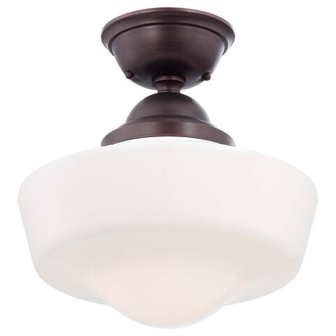 Brushed Bronze 1 Light Semi Flush Mount by Minka Lavery