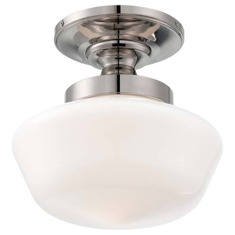 Polished Nickel 1 Light Semi Flush Mount By Minka Lavery