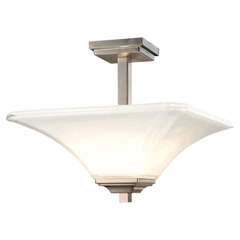 Agilis Brushed Nickel 2 Light Semi Flush Mount by Minka Lavery