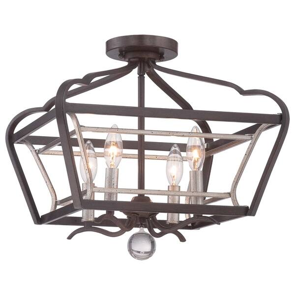 slide 1 of 1, Minka Lavery Astrapia 4 Light Semi Flush Mount