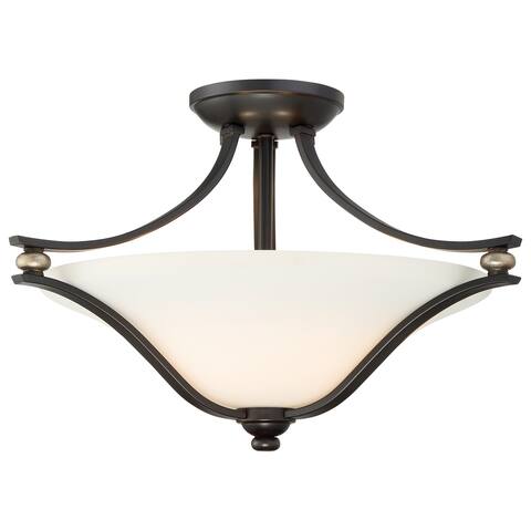 Shadowglen Lathan Bronze with Gold Highli 2 Light Semi Flush Mount by Minka Lavery