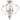 Lavery Savannah Row Brushed Nickel & Clear Glass 4 Light Chandelier