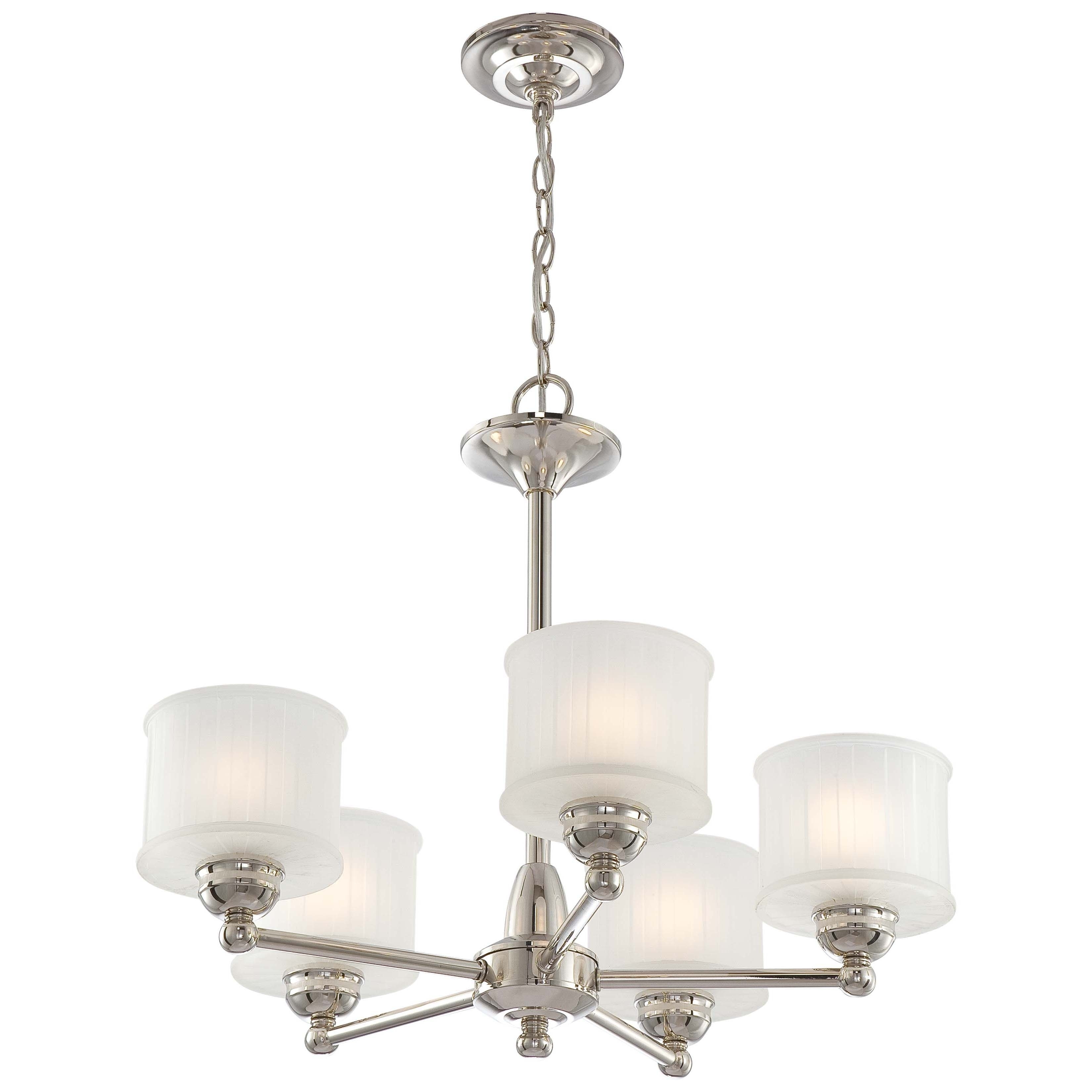 173Series Polished Nickel 5 Light Chandelier By Minka Lavery - Chandeliers For Bedrooms by Overstock.com