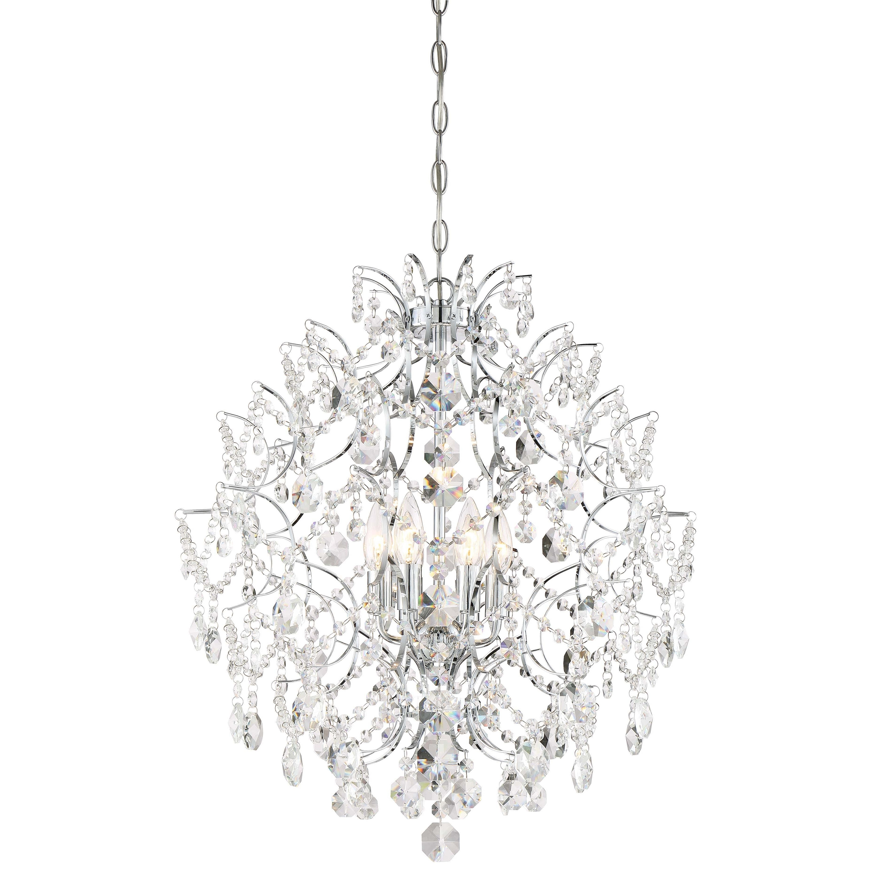 Isabella'S Crown Chrome 6 Light Chandelier By Minka Lavery - Chandeliers For Bedrooms by Overstock.com