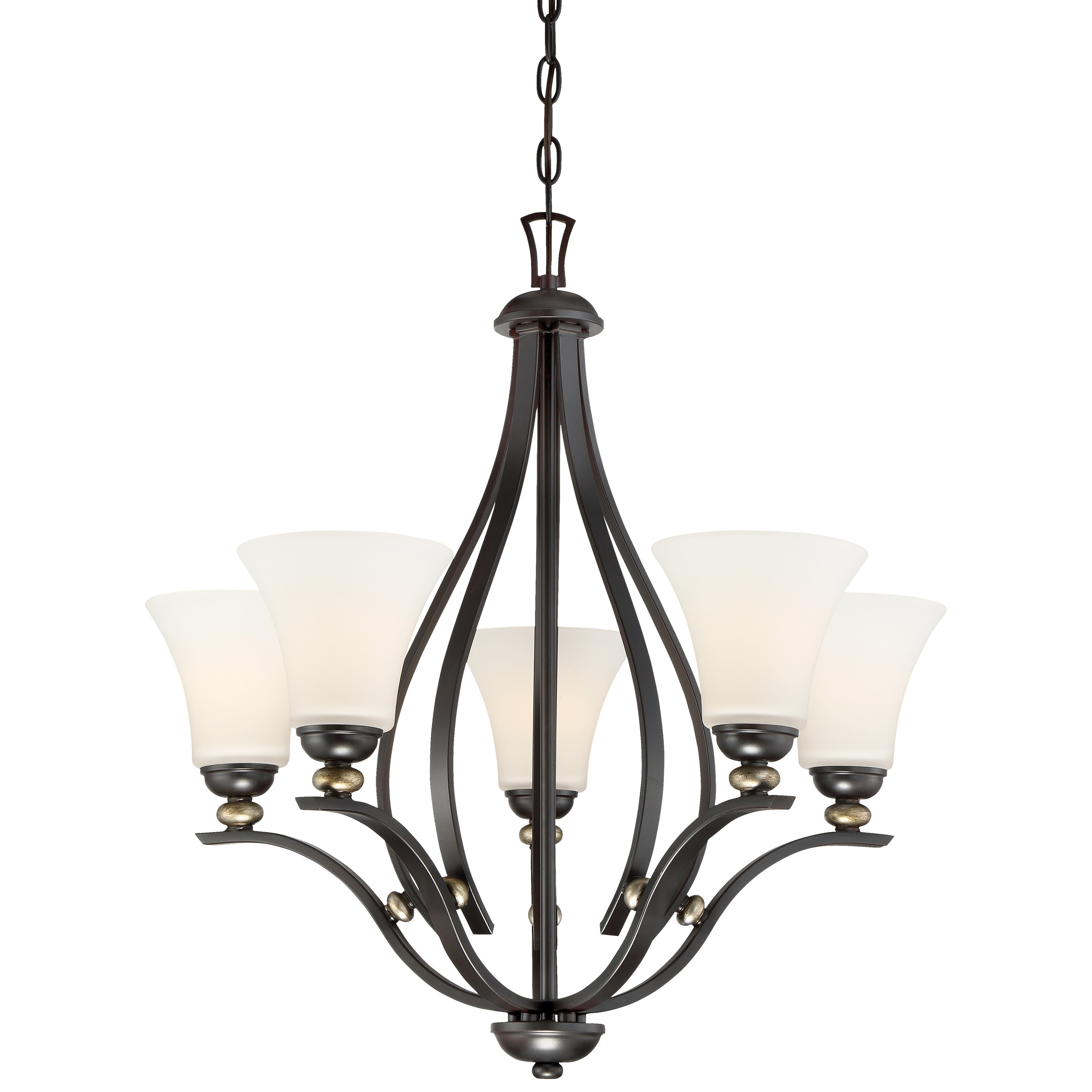 Shadowglen Lathan Bronze With Gold Highli 5 Light Chandelier By Minka Lavery - Chandeliers For Bedrooms by Overstock.com