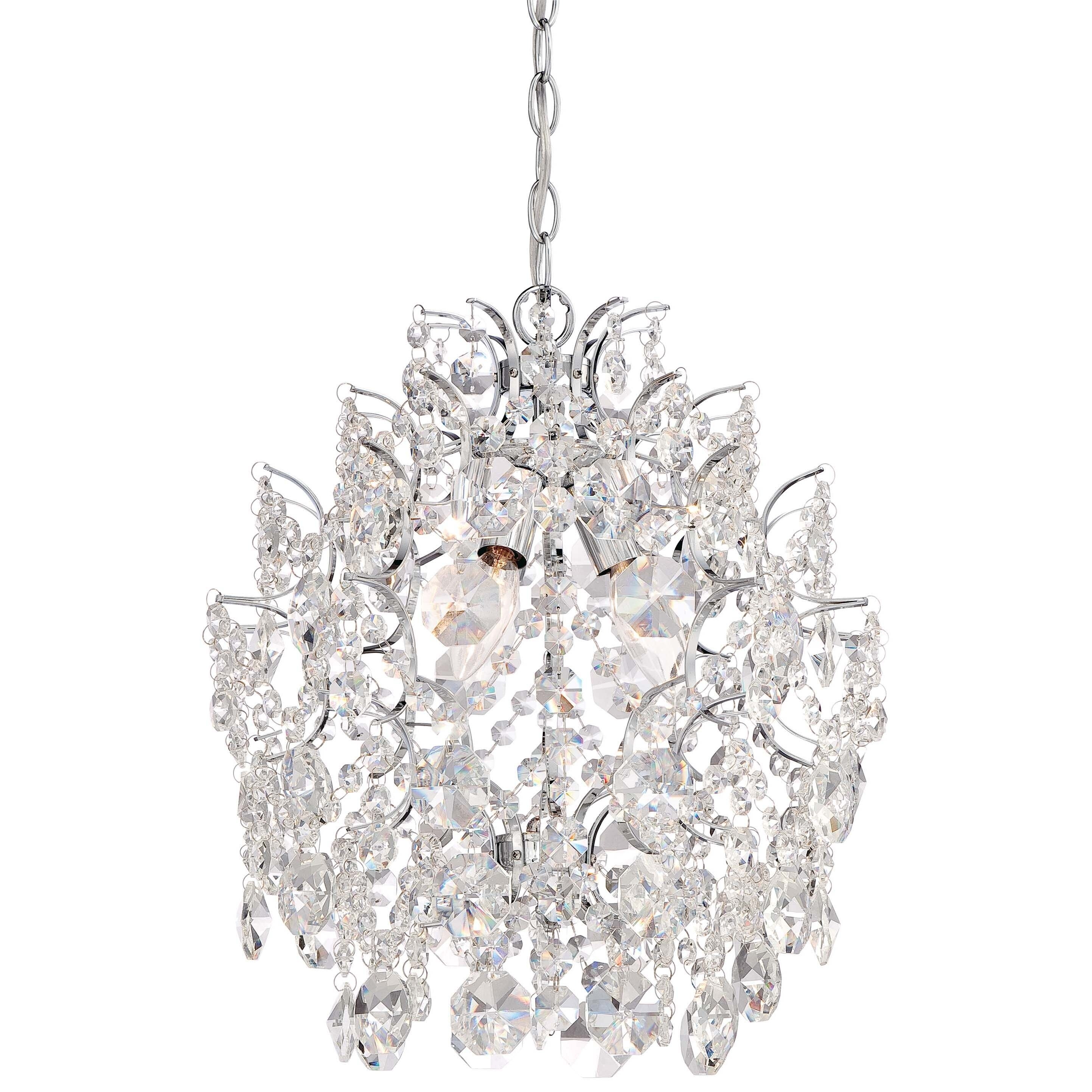 Isabella'S Crown Chrome 3 Light Mini Chandelier By Minka Lavery - Chandeliers For Bedrooms by Overstock.com