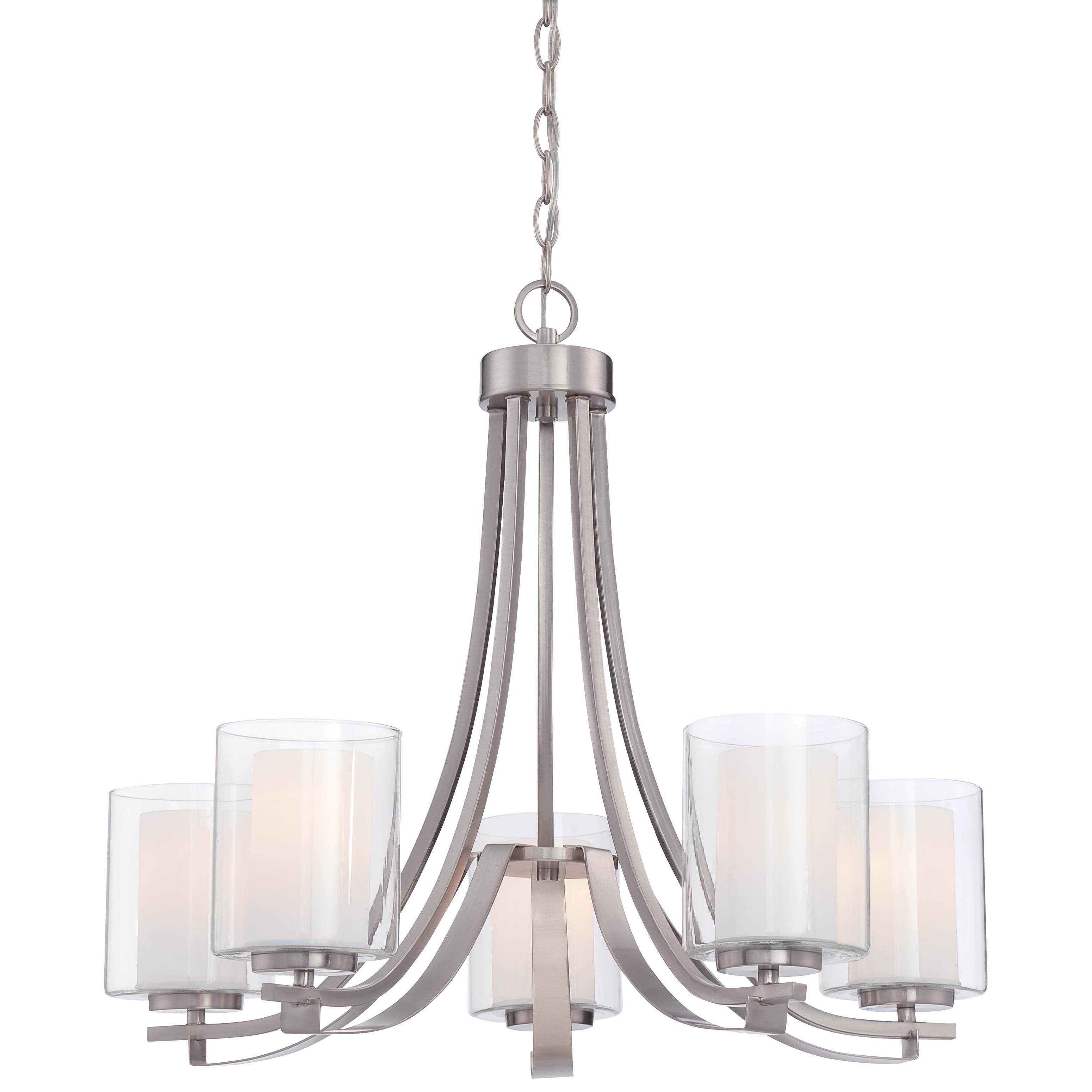 Parsons Studio Brushed Nickel 5 Light Chandelier By Minka Lavery - Chandeliers For Bedrooms by Overstock.com