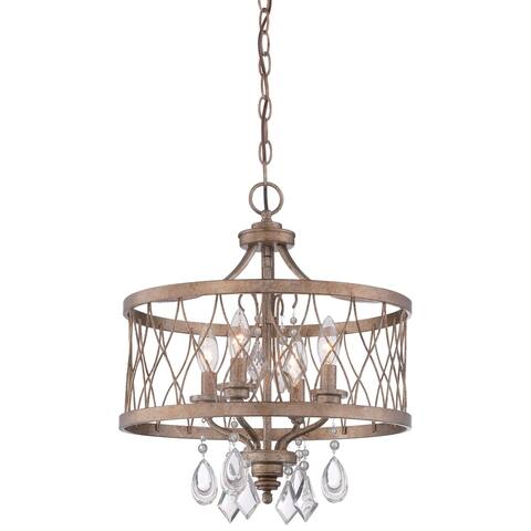 West Liberty Olympus Gold 4 Light Mini Chandelier (Convertible To Semi Flush)By Minka Lavery
