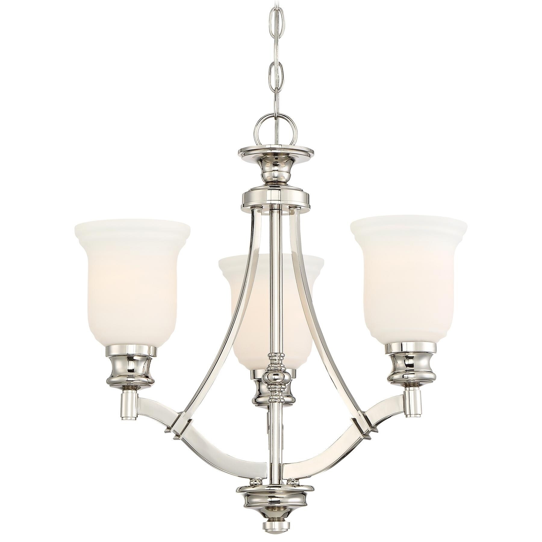 Audrey'S Point Polished Nickel 3 Light Chandelier By Minka Lavery - Chandeliers For Bedrooms by Overstock.com