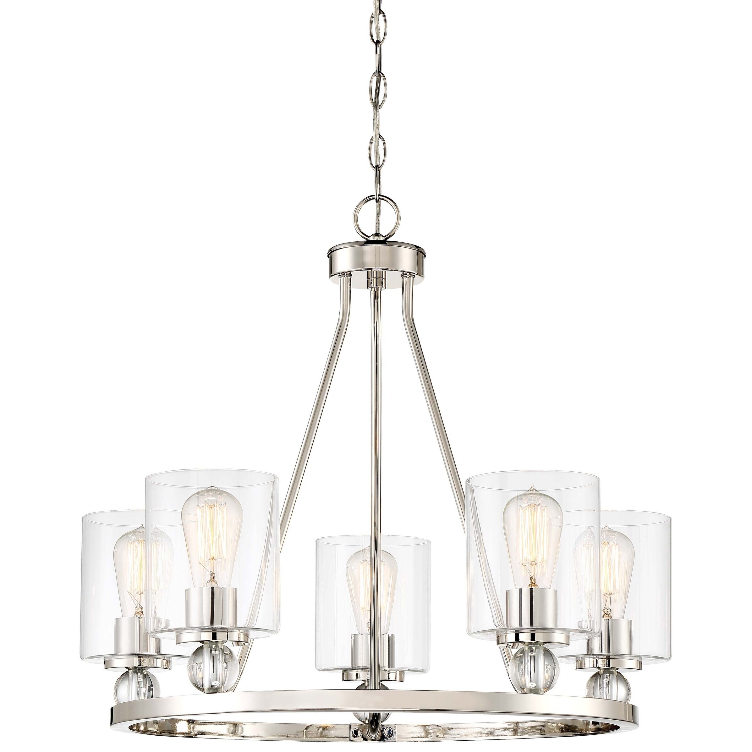 Studio 5 Polished Nickel Chandelier By Minka Lavery - N/A - Chandeliers For Bedrooms by Overstock.com