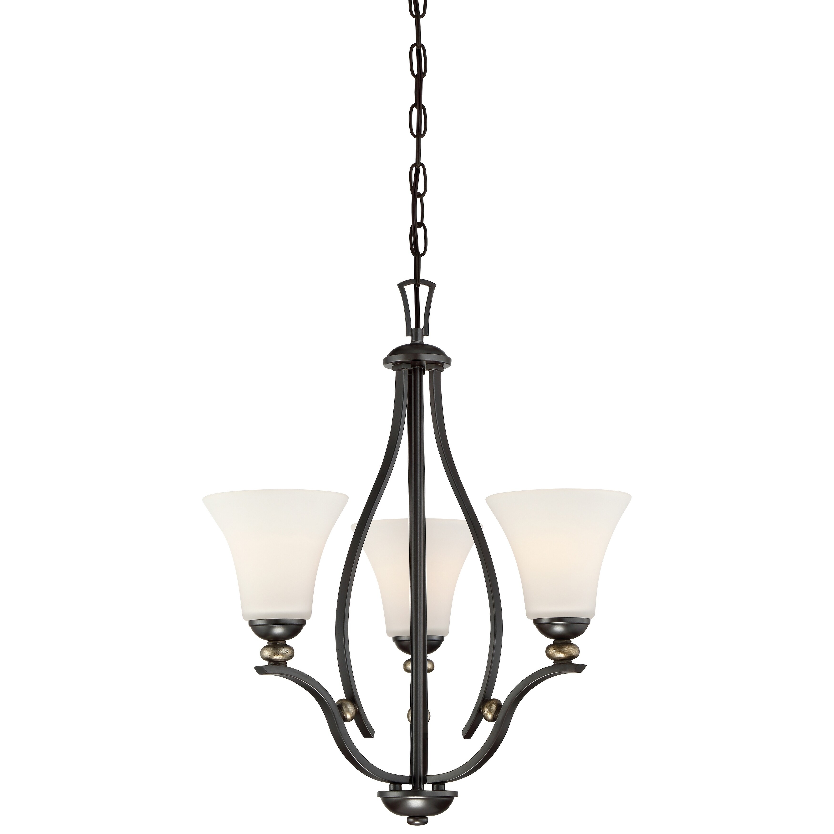 Shadowglen Lathan Bronze With Gold Highli 3 Light Chandelier By Minka Lavery - Chandeliers For Bedrooms by Overstock.com
