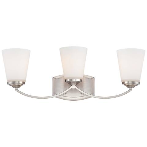 Overland Park Brushed Nickel 3 Light Bath By Minka Lavery