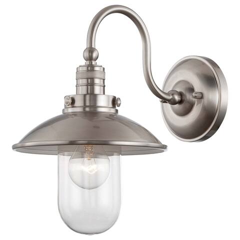 Downtown Edison Brushed Nickel 1 Light Wall Mount by Minka Lavery