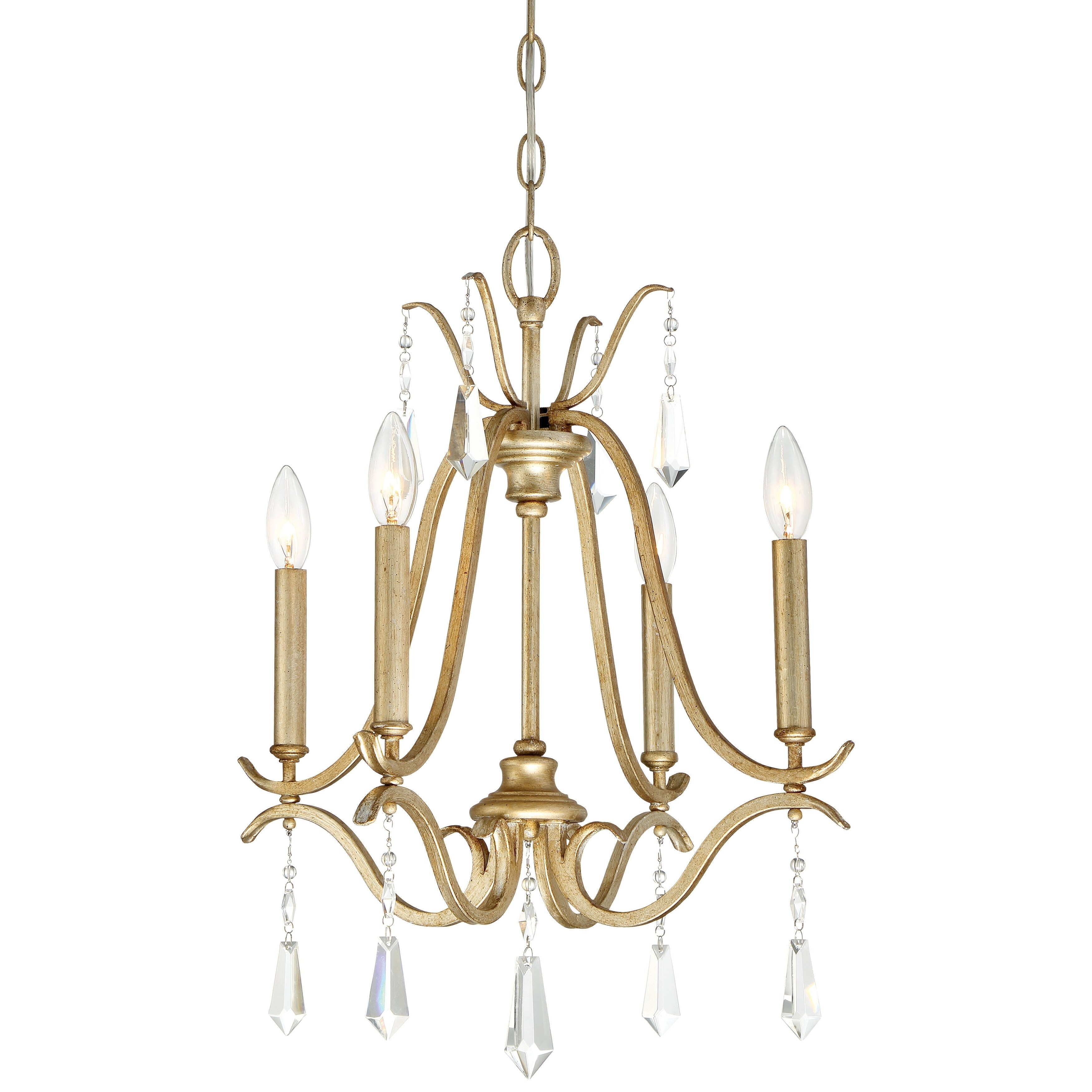 Laurel Estate Brio Gold 4 Light Chandelier By Minka Lavery - Chandeliers For Bedrooms by Overstock.com