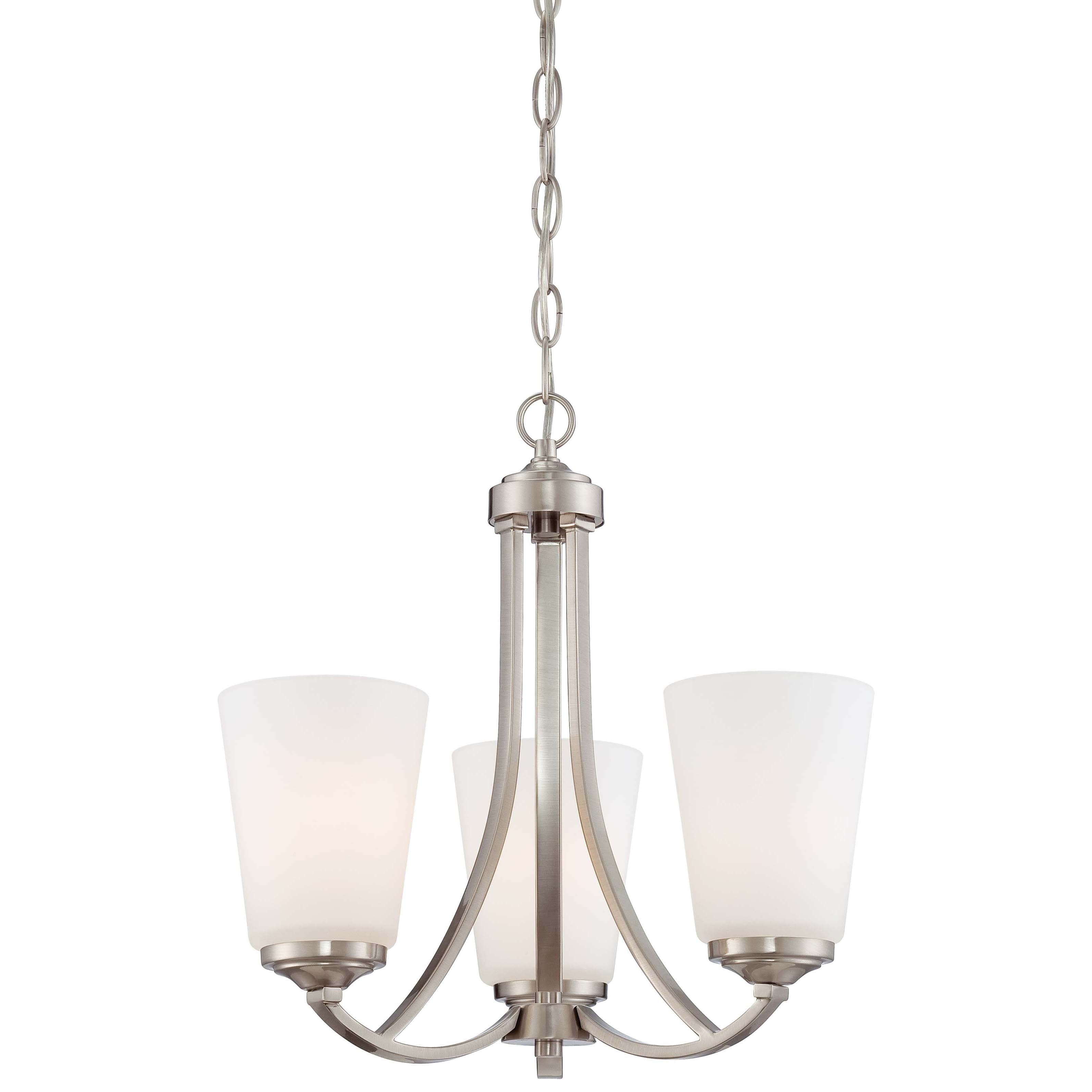 Overland Park Brushed Nickel 3 Light Mini Chandelier By Minka Lavery - Chandeliers For Bedrooms by Overstock.com