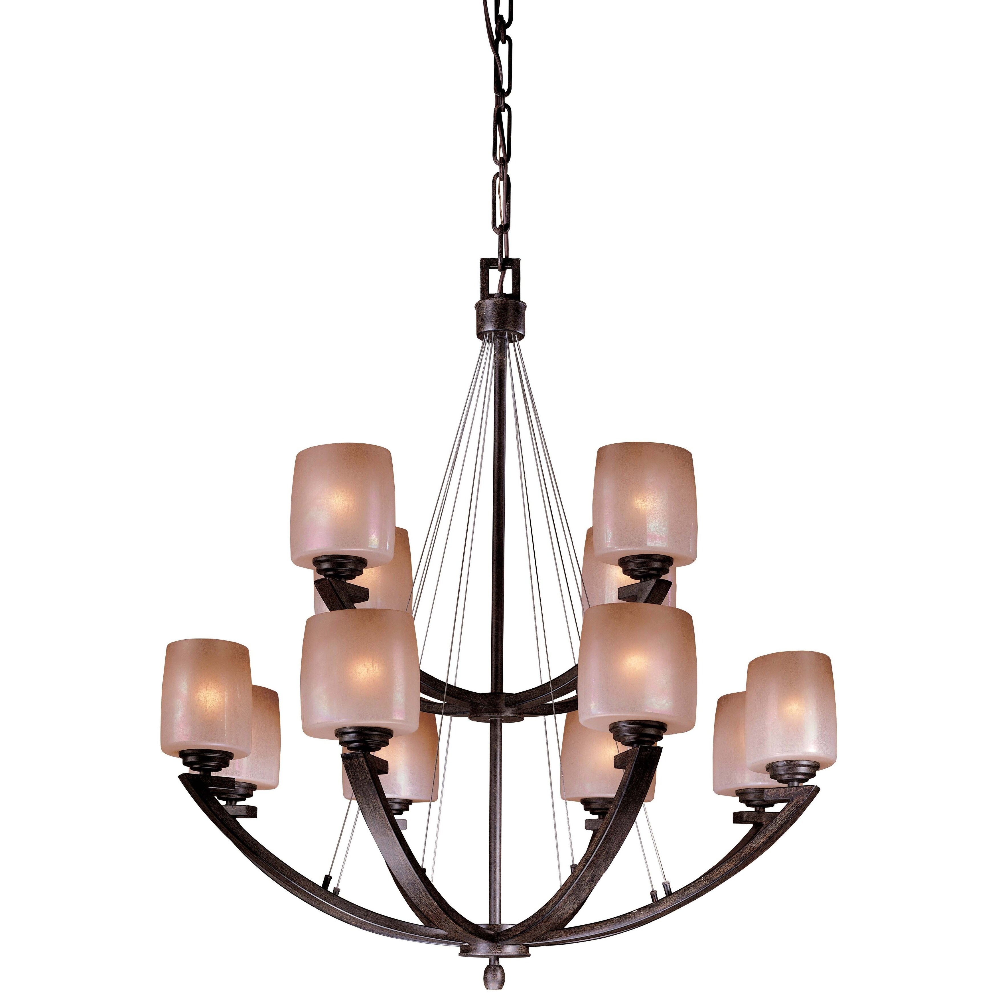 Raiden Iron Oxide 12 Light Chandelier By Minka Lavery - Chandeliers For Bedrooms by Overstock.com
