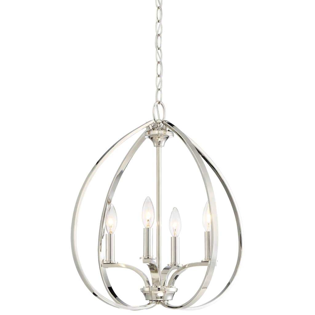 Minka Lavery Tilbury Polished Nickel 4 Light Pendant