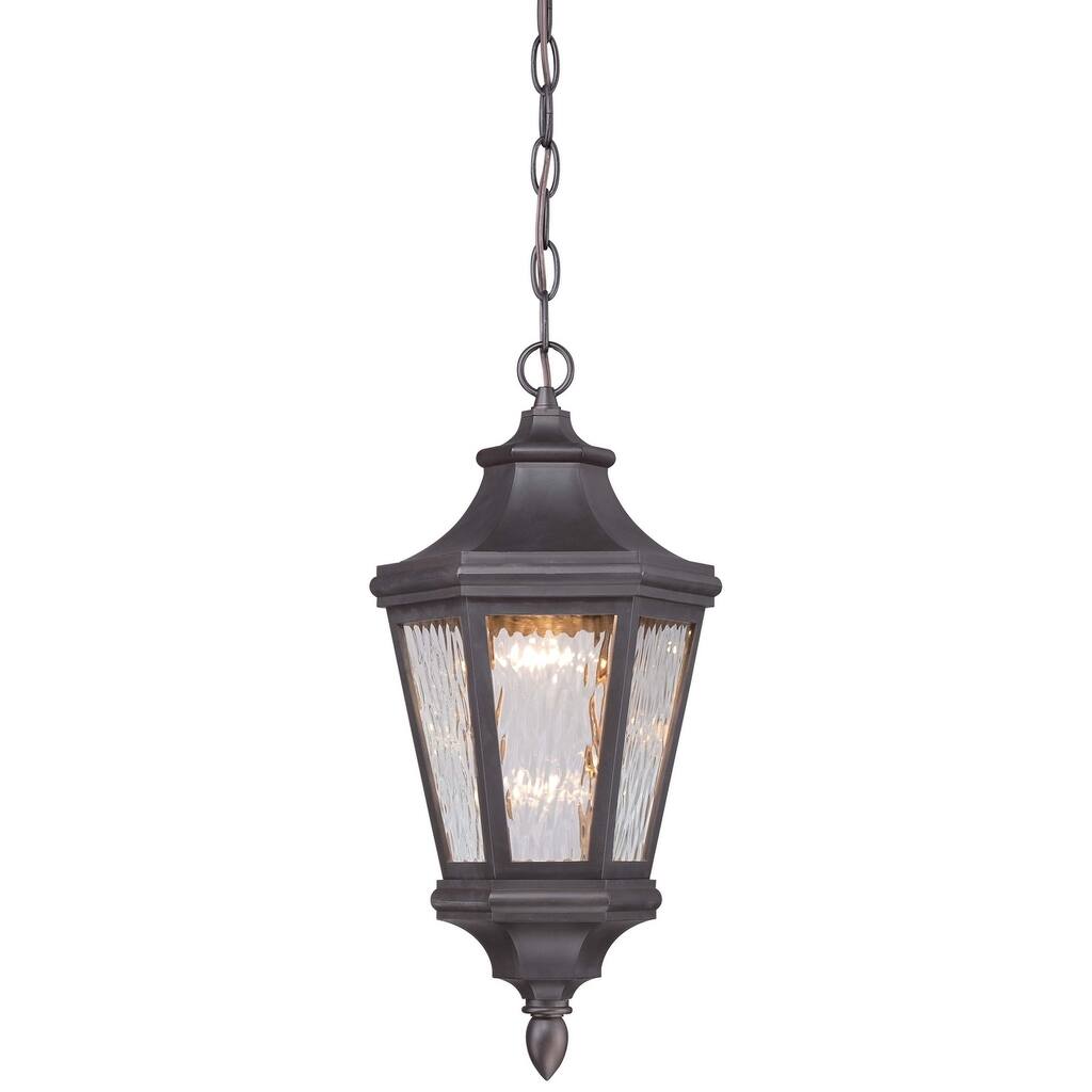 Lavery Hanford Pointe Bronze & Water Glass 1 Light Outdoor Lantern