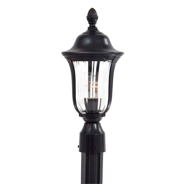 Lavery Morgan Park Heritage & Clear Glass 1 Light Post Mount - Bed Bath ...