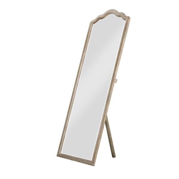 Shop Emerald Home Interlude Sandstone Gray Floor Mirror With