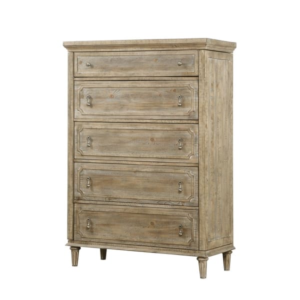 Shop Copper Grove Hollabrunn Rustic Grey 5 Drawer Dresser With