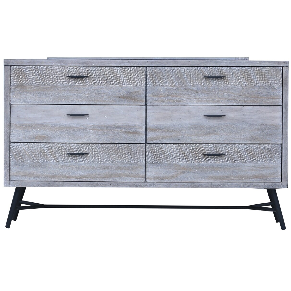 Shop Emerald Home Nova Sterling Gray And Black Dresser With Rustic