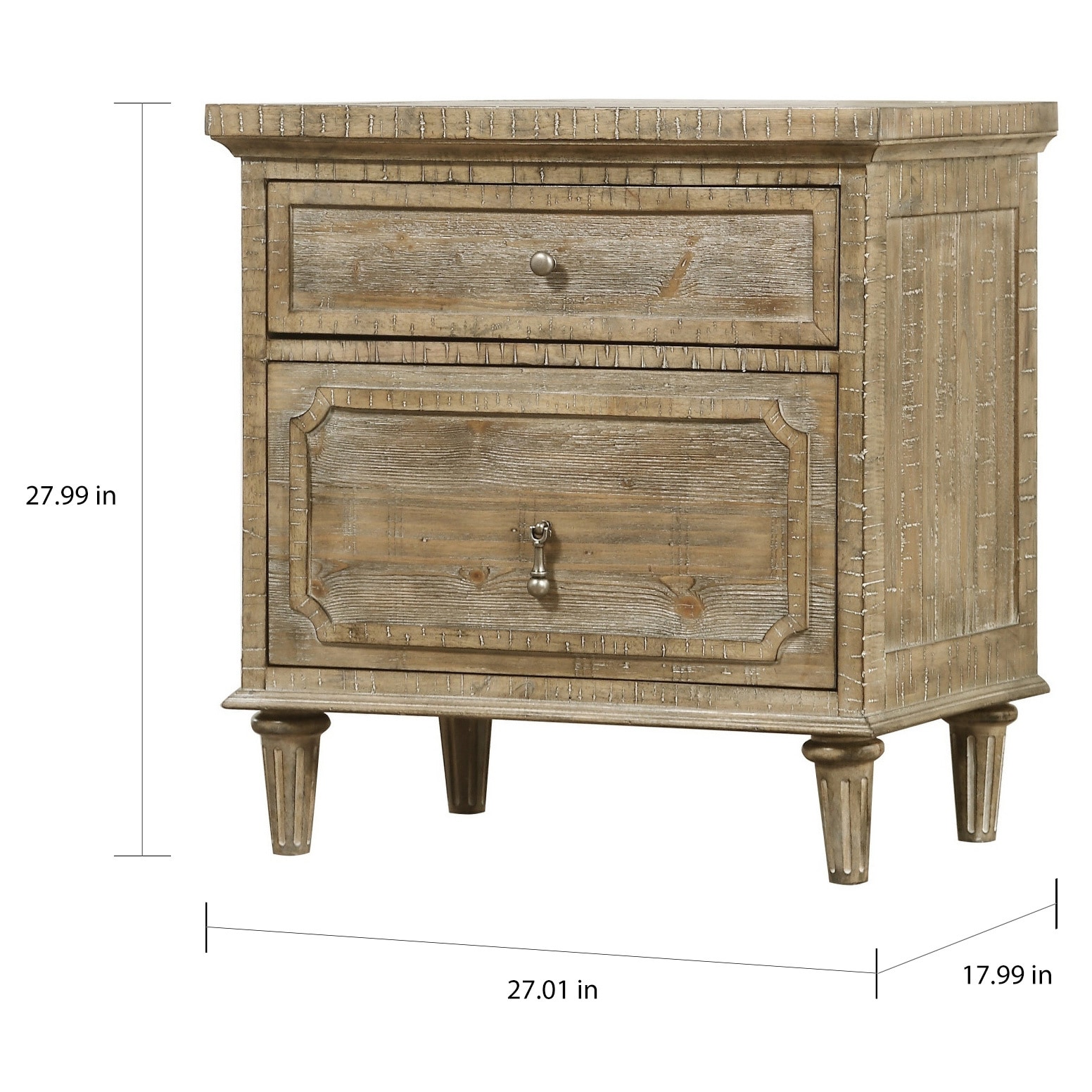 Shop Copper Grove Hollabrunn Rustic Grey 2 Drawer Nightstand Overstock 18048707