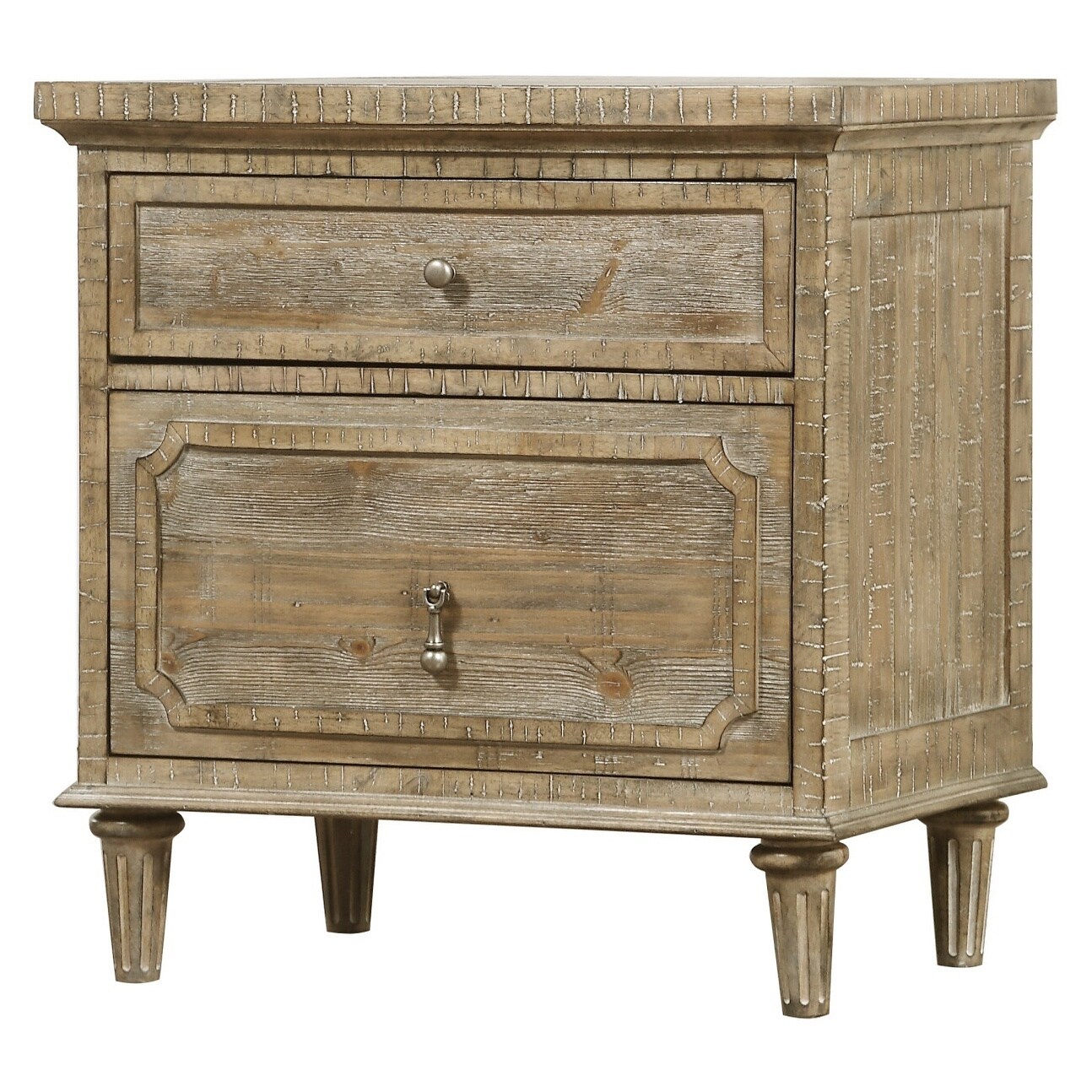 Shop Copper Grove Hollabrunn Rustic Grey 2 Drawer Nightstand Overstock 18048707