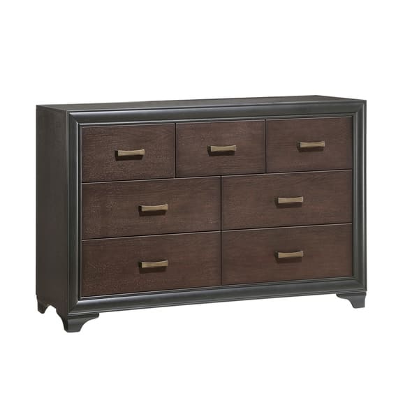 Shop Emerald Home Prelude Honey Black And Brown Dresser With Two