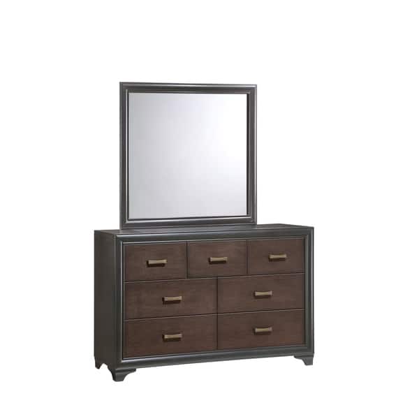 Shop Emerald Home Prelude Honey Black And Brown Dresser With Two