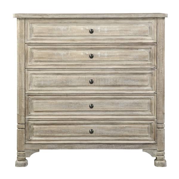 Shop Emerald Home Taos Wisp White Dresser With Distressed Rustic
