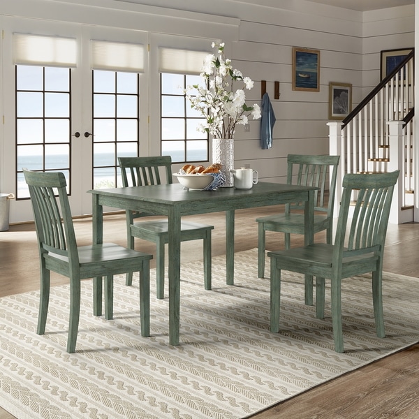 Wilmington II 48-Inch Rectangular Antique Sage Green 5-Piece