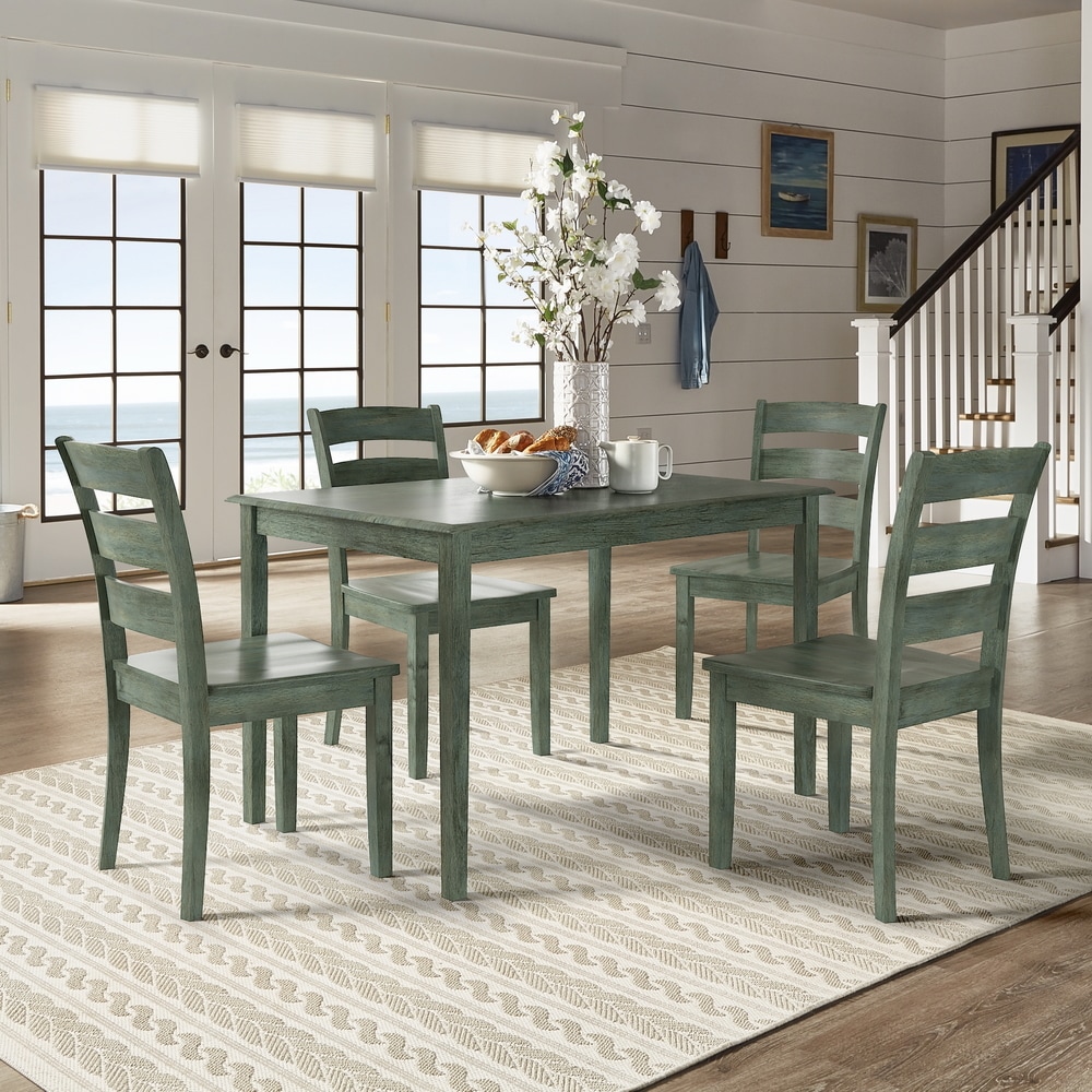 Wilmington II 48-Inch Rectangular Antique Sage Green 5-Piece