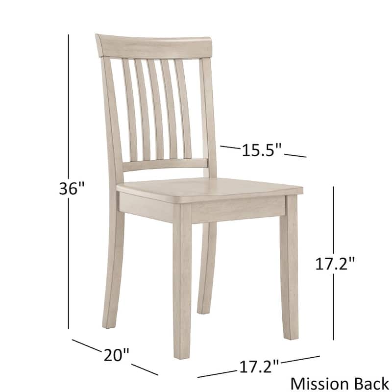 Wilmington II 60-Inch Rectangular Antique White Dining Set by iNSPIRE Q Classic
