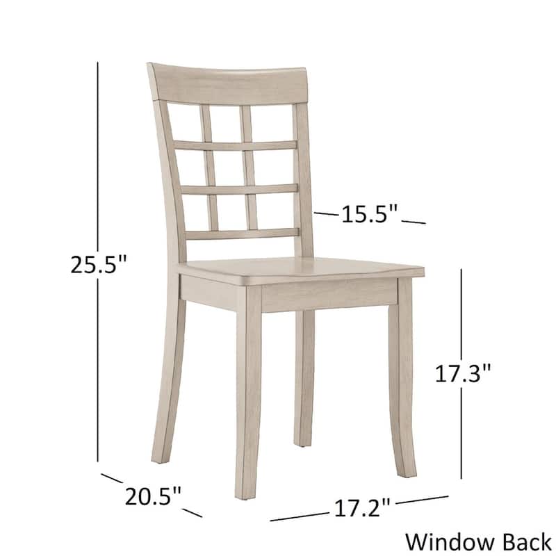 Wilmington II 60-Inch Rectangular Antique White Dining Set by iNSPIRE Q Classic