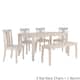 Option 4 Slat Back Chairs + 1 Bench