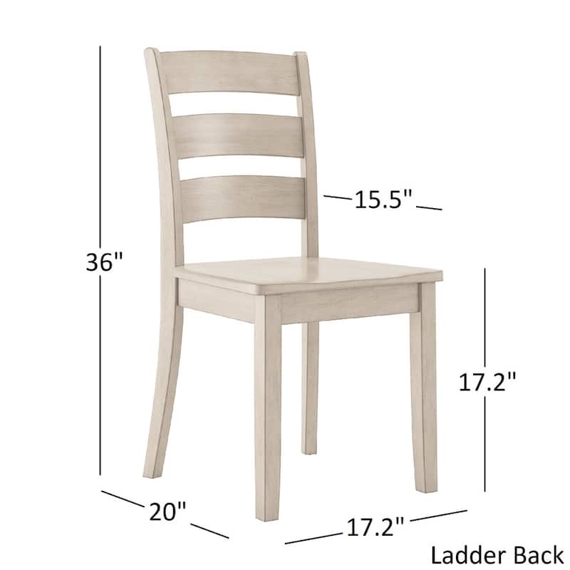 Wilmington II 60-Inch Rectangular Antique White Dining Set by iNSPIRE Q Classic