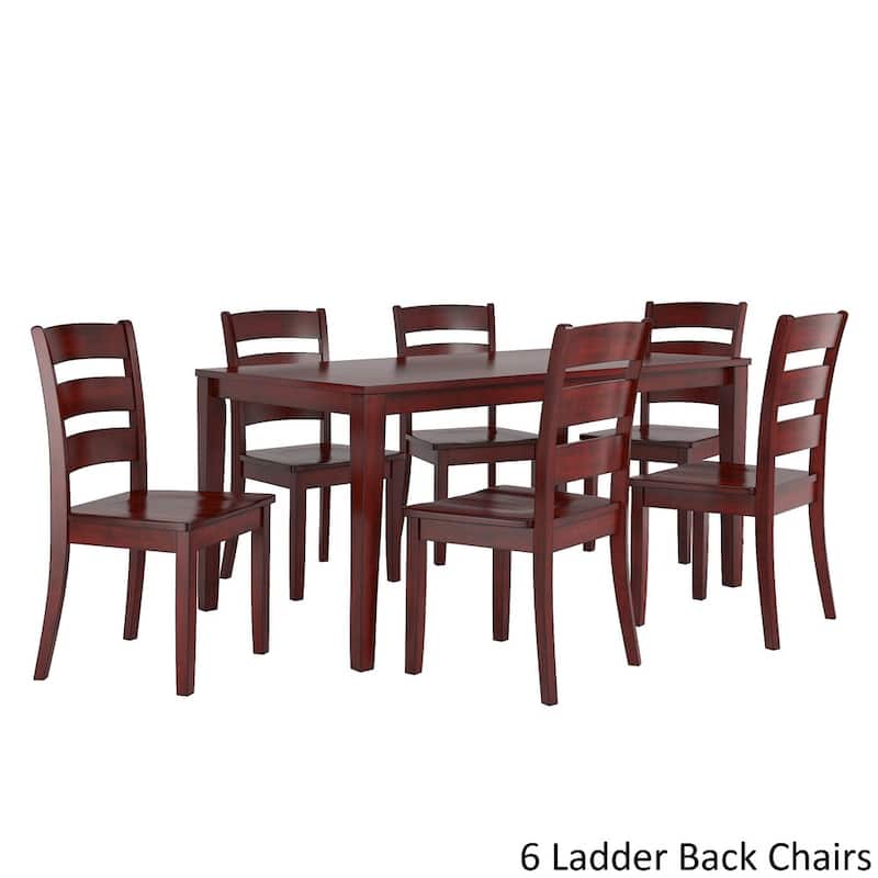 Wilmington II 60-Inch Rectangular Antique Berry Red Dining Set by iNSPIRE Q Classic