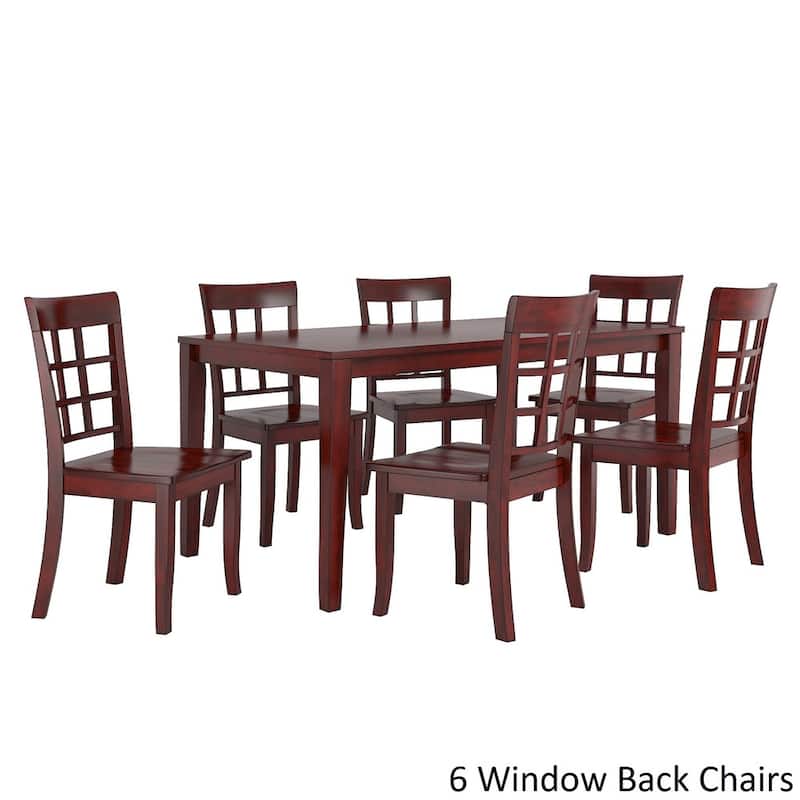 Wilmington II 60-Inch Rectangular Antique Berry Red Dining Set by iNSPIRE Q Classic