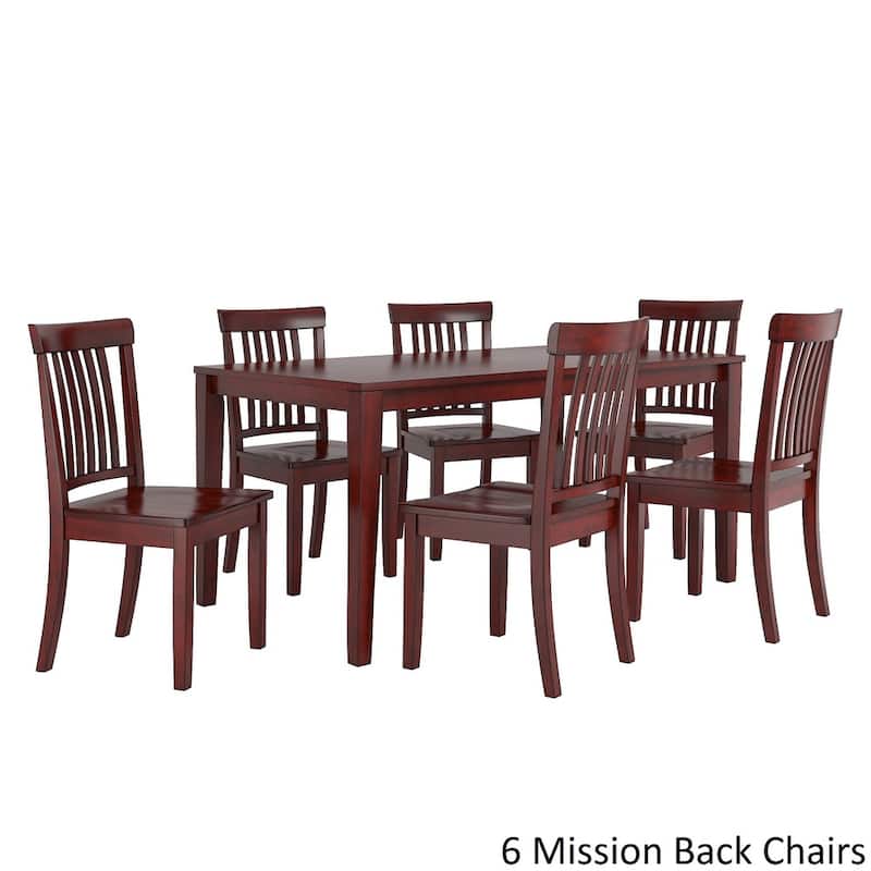 Wilmington II 60-Inch Rectangular Antique Berry Red Dining Set by iNSPIRE Q Classic