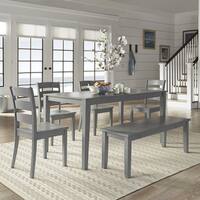 Wilmington II 60-Inch Rectangular Antique Grey Dining Set by iNSPIRE Q Classic