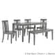 Option 4 Slat Back Chairs + 1 Bench
