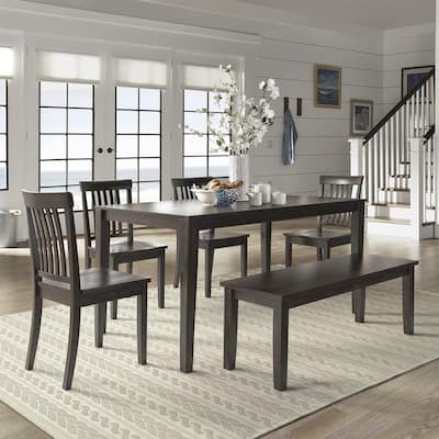 Wilmington II 60-Inch Rectangular Antique Black Dining Set by iNSPIRE Q Classic