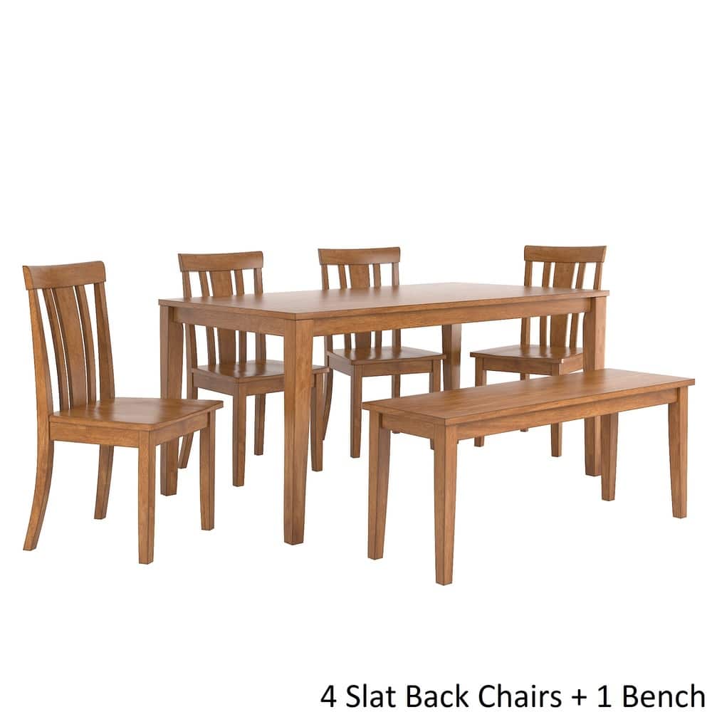 Wilmington II 60-Inch Rectangular Oak Finish Dining Set by iNSPIRE Q Classic