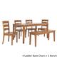 Option Oak/4 Ladder Back Chairs/1 Bench