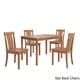 preview thumbnail 6 of 13, Wilmington II 48-Inch Rectangular Oak Finish 5-Piece Dining Set by iNSPIRE Q Classic