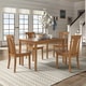 preview thumbnail 2 of 13, Wilmington II 48-Inch Rectangular Oak Finish 5-Piece Dining Set by iNSPIRE Q Classic