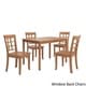 preview thumbnail 5 of 13, Wilmington II 48-Inch Rectangular Oak Finish 5-Piece Dining Set by iNSPIRE Q Classic